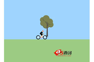 HTML5绘制骑自行车动画特效