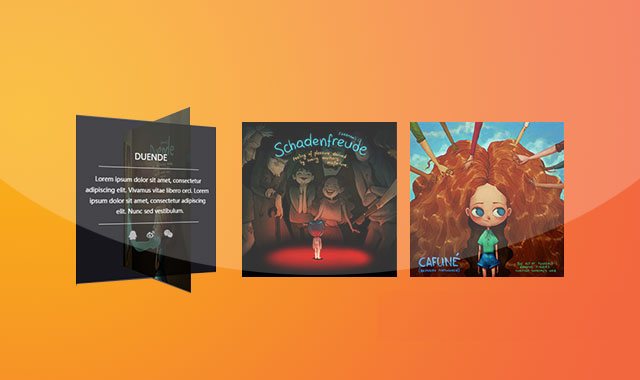  CSS3鼠标经过图片3D翻转动画特效