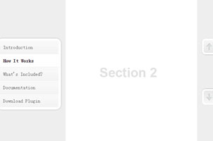 jQuery上下滑动页面滚动定位代码