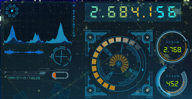 HUD科幻数据屏幕动画界面特效