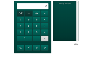 带有记忆功能的UI设计效果不错的网页计算器效果