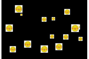 原生js随机位置出现笑脸图片代码