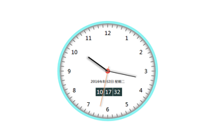 jQuery数字跟指针时钟一体特效