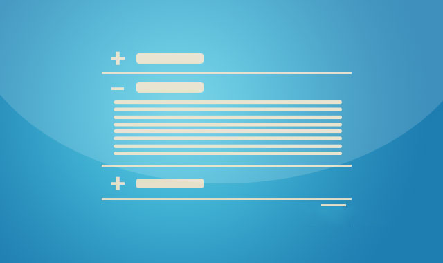 jQuery简洁线条垂直手风琴代码