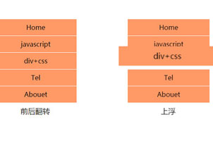 纯CSS3制作鼠标经过动画菜单效果