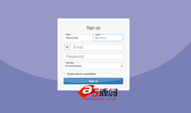 基于Bootstrap的表单浮动标签