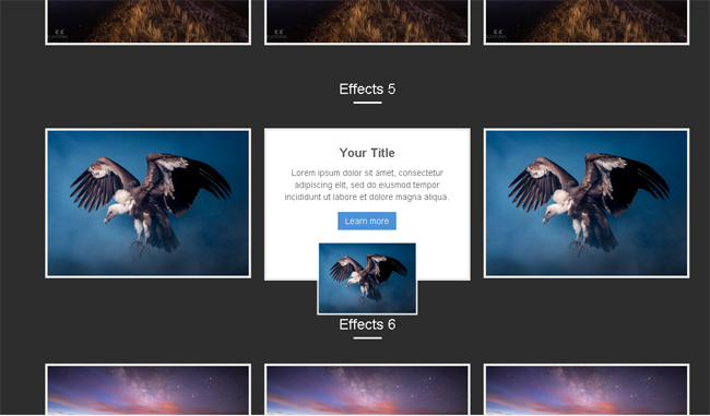 多款炫酷鼠标悬停图文动画效果