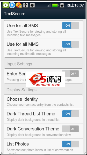Android应用源码加密短信客户端 WhisperSystems-TextSecure