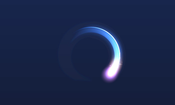 Canvas 发光loading动画