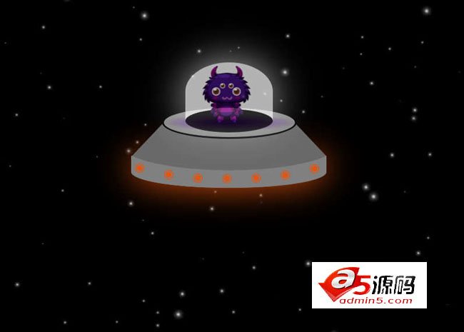 CSS3外星飞船UFO动画代码