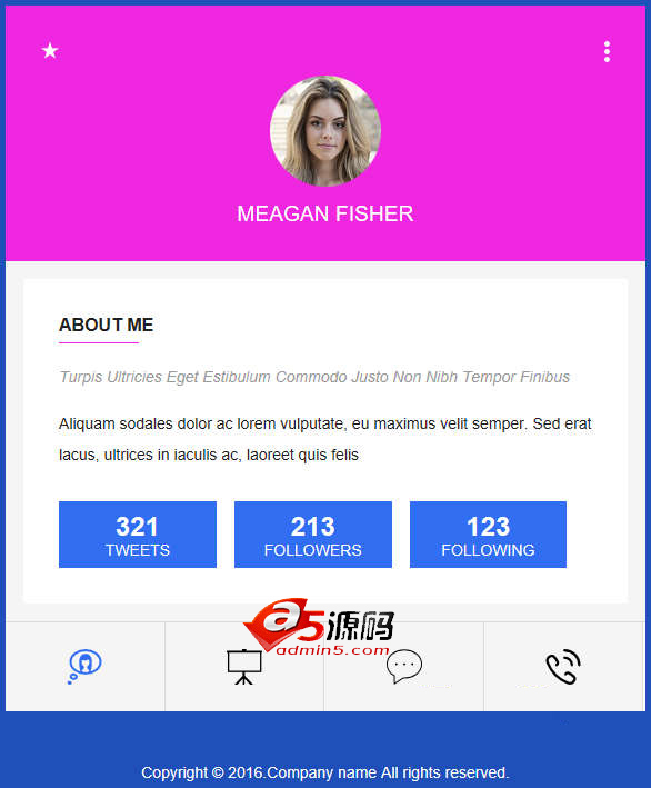 简单个人主页手机WAP模板