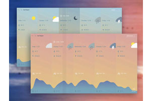 HTML5 SVG每周天气预报特效