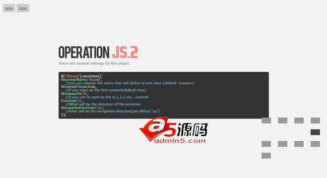 jquery全屏无刷新切换全屏广告插件ascensor.js