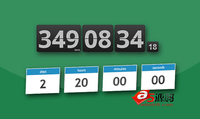 基于HTML5 time元素的倒计时jquery插件