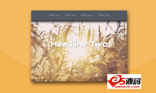 纯CSS3全屏响应式幻灯片特效