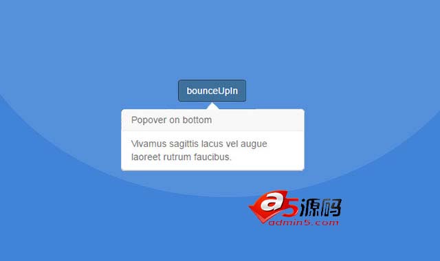 基于velocity.js过渡动画效果的Bootstrap模态窗口和Popover