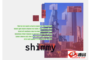 jquery图文碎片视觉差3D立体效果图文结合代码Fragments