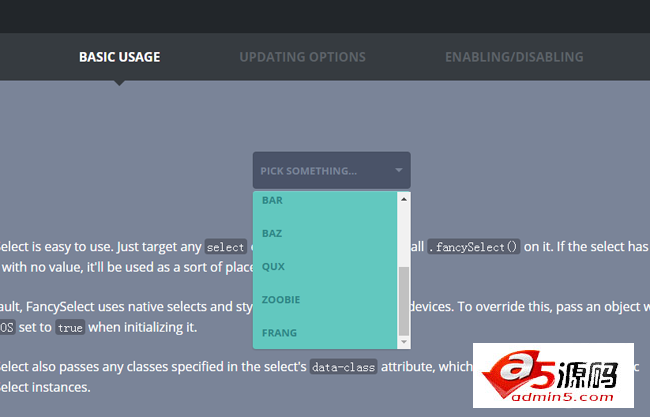 jquery下拉框选择select美化插件FancySelect.js