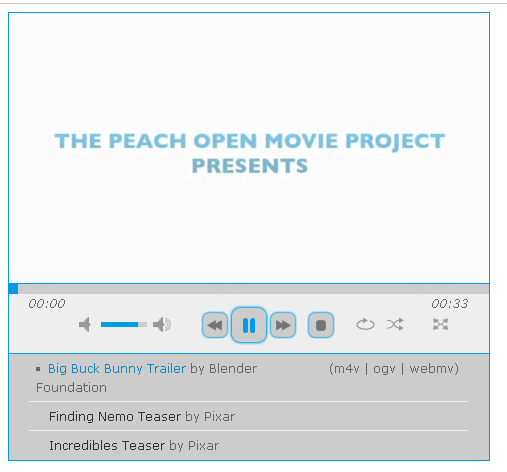 jquery网页视频播放器jqplayer网页音乐播放器代码