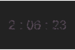 HTML5 Canvas粒子数字时钟特效