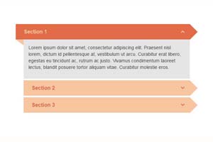 jQuery垂直手风琴列表展示代码