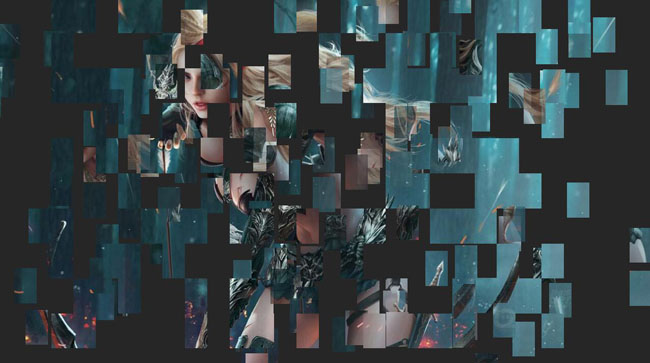 jQuery马赛克图片还原动画代码