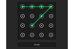 jQuery手机图案九宫格密码锁设置代码