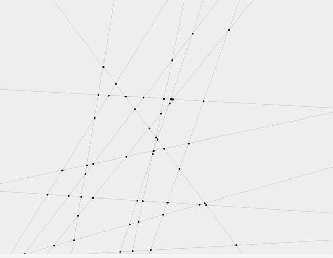 HTML5 canvas点点相交线代码