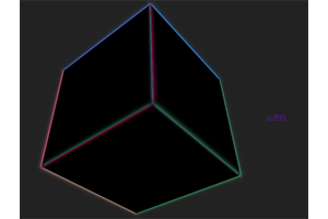 CSS3发光3D立方体旋转动画