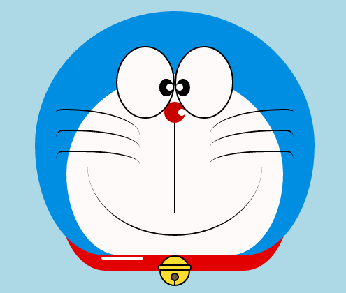 CSS3绘制哆啦A梦头像动画代码