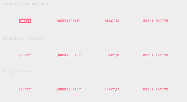 jQuery鼠标经过超链接动画效果代码