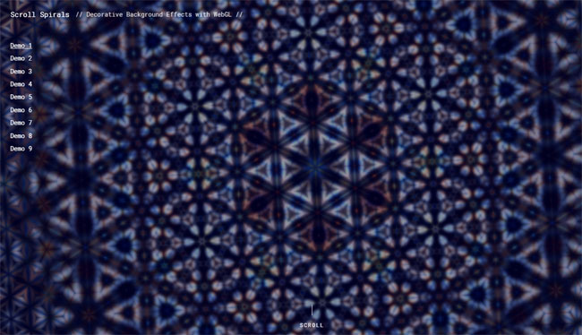超炫WebGL背景滚动效果