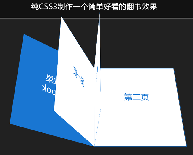 CSS3书本翻页动画翻书效果代码