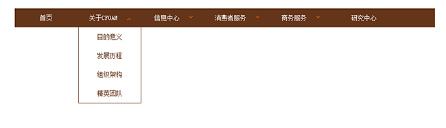 jQuery鼠标经过二级下拉菜单