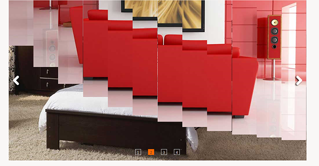 jQuery百叶窗切换效果焦点图代码