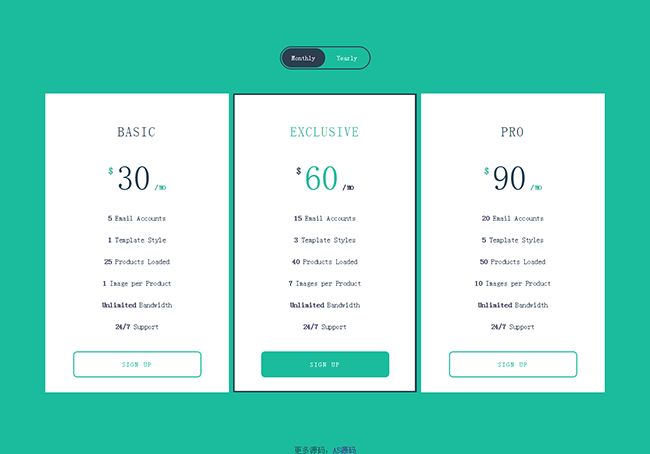 HTML5响应式3D翻转动画效果