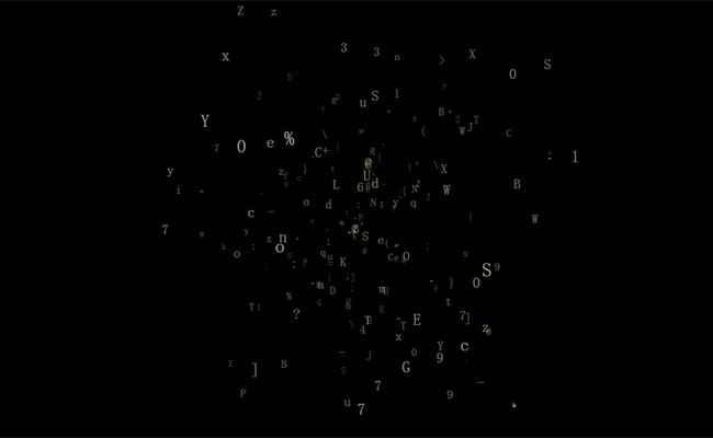 HTML5制作ascii码表文字特效