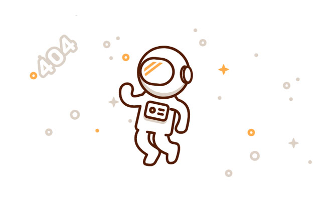 html5 svg太空人404动画模板