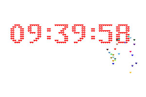 HTML5 Canvas爱心时钟代码
