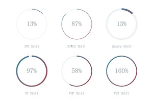 CSS3 SVG圆形进度条动画特效