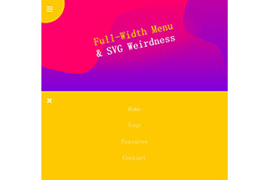 js+svg全屏打开菜单动画特效