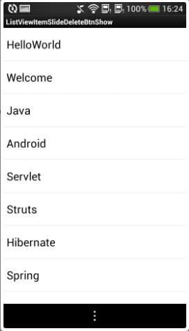 Android实现ListView滑动删除