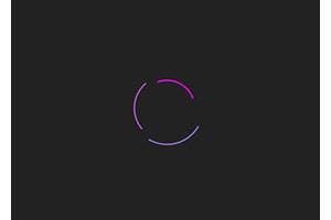 纯CSS3彩色旋转加载动画特效