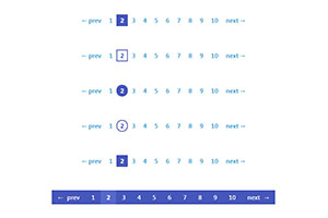 纯CSS3蓝色分页样式代码