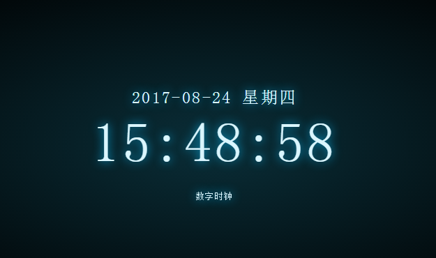 HTML网页数字时钟代码