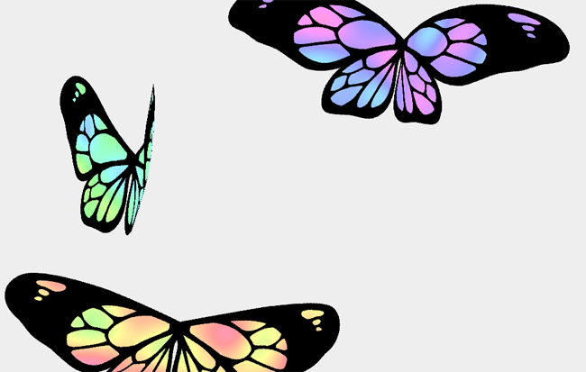 HTML5 canvas蝴蝶飞舞动画