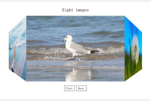 js+css3图片切换立体旋转代码