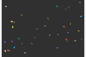 Canvas五彩纸屑飘落动画特效