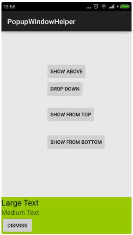 Android PopupWindowHelper