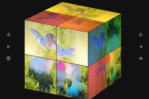 HTML5 3D魔方旋转拼图代码